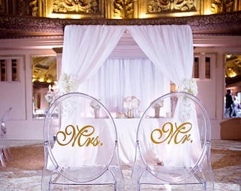 Mr and Mrs Ghost Chair Decals