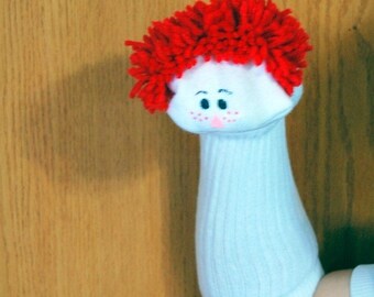 Red Haired Boy Sock Puppet from Puppets by Margie