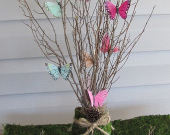 Butterfly Centerpieces, Bridal Shower Centerpieces, Wedding Centerpieces Butterfly, Moss and Butterflies Party decor