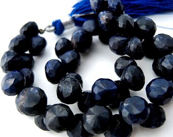 Sapphire Gemstone Bead. Precious Gemstone. Faceted Sapphire Onion Briolette 6.5mm and 9mm. Last Ones Your Choice (9lsap)