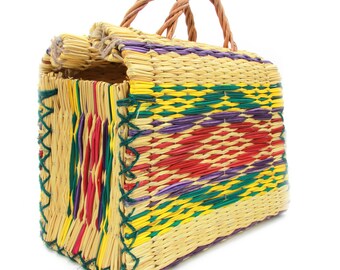 Handmade Wicker Picnic Style Handbag - 4 Sizes Available