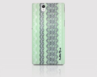 Sony Xperia Z Case - Lace & Mint (P00016)