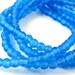 Matte Dark Aqua Blue 3mm Round Czech Glass Beads 100pc #1391