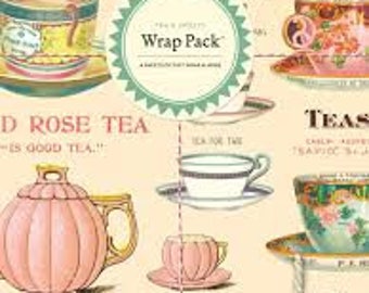 Cavallini & Co Vintage tea party Gift Wrap Pack