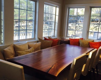 Live Edge Table Live Edge Black Walnut Table Maple Harvest Table Wood Slab Tables