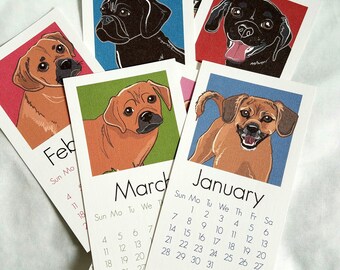 2018 Puggle Calendar - Printed on Recycled Linen Paper