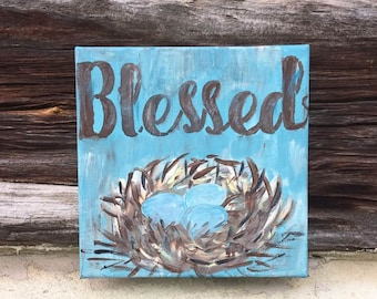 Blessed Nest painting on canvas