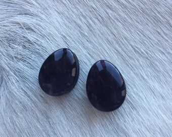 Amethyst Teardrop Stone Double Flare Saddle Gauges Plugs Tunnels 5/8th 16mm