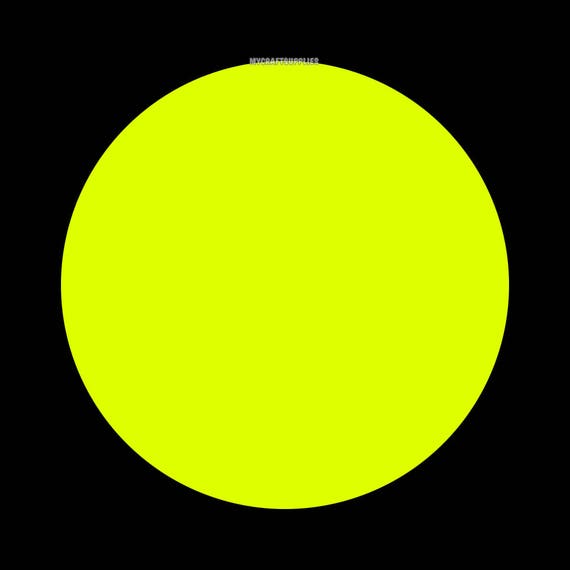 2" Bright Neon Yellow Round Stickers/Labels/Dots; 20, 30, 50, 100 'Fluorescent' 2 inch 'Dayglo