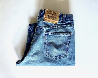 Vintage Men's 90's Levi's 550, Jeans, Relaxed Fit, Orange Tab, Denim (W32)