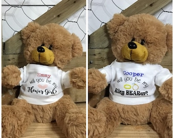 Will you be my Ring Bearer - Ring Bearer Proposal - Custom Teddy Bear
