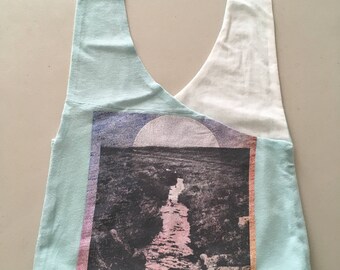 Handmade Upcycled Green Hobo Shoulder Purse