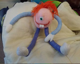 Hand Knitted Noodle Head Monster