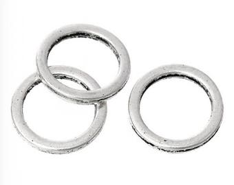 30 farm/connector Metal jump rings silver 12mm