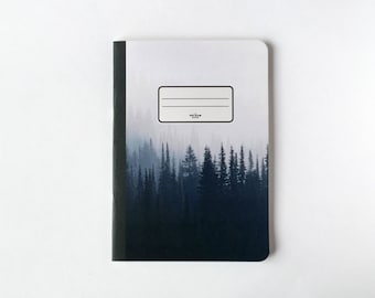 Pine Trees Notebook - Journal - Sketchbook - Blank pages - Lined pages