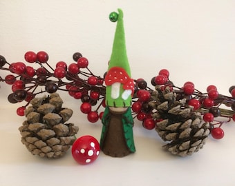 Toadstool Peg Doll Gnome