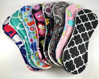 Wingless Cloth Panty Liners Mystery Pack 7.5" Set of 5