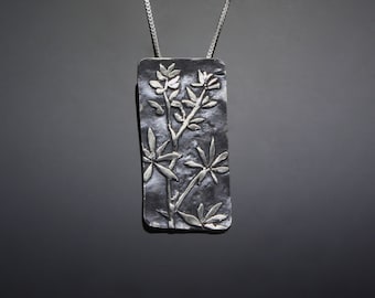 Silver Wildflower Necklace // Lupine Pendant