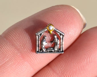 1 Memory Locket Nativity Scene Charm FL178