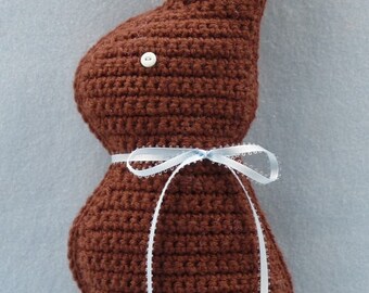 Chocolate Easter Bunny Crochet PATTERN - INSTANT DOWNLOAD