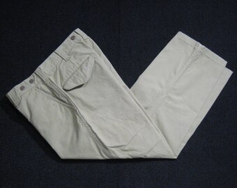Vintage CC FILSON Style 79 Dry Finish Shelter Cloth Khaki Pants. Made in USA. 33X27