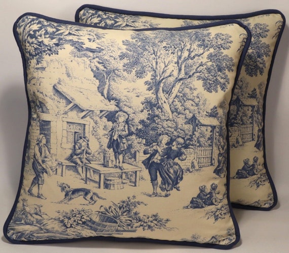 40 Toile Throw PillowsBlue PillowsDecorative Pillows40 Magnificent Toile Decorative Pillows 40 Toile Throw PillowsBlue PillowsDecorative Pillows40 Magnificent Toile Decorative Pillows
