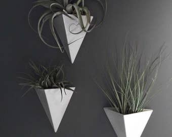 Pyramid Wall Hanging Planter Vertical Garden Modern Mid Century Home Decor MADE TO ORDER