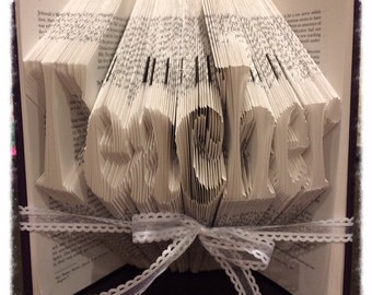 Teacher Book Art, Folded Book, Best Gift for Teacher, Unique Teacher Gift, Book Folding Art, Folded Book Art for Sale, Teacher Gift