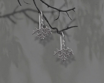 Australian Flannel Flower Leaf Earrings,Fine Silver,Handmade,Wildflower Earrings,Flower Jewellery,Gift for Her,Australian Earrings,Botanical