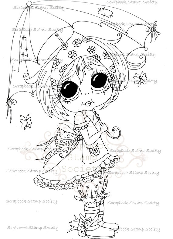 INSTANT DOWNLOAD Digital Digi Stamps Big Eyed My Bestie Digi