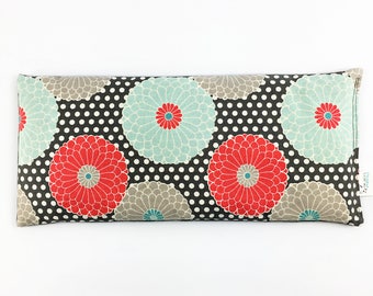 Natural Migraine Relief / Gray Powder Blue Burnt Orange / Hot Cold Pack / Small Corn Bag