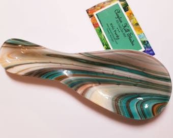 Fused Glass Spoon Rest - Southwest XXI