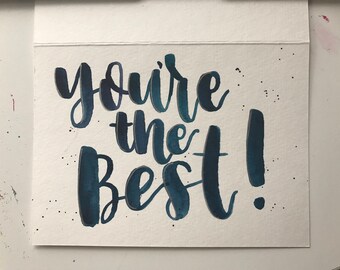 Custom Hand Painted Greeting Card