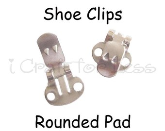 Shoe Clips Blanks - 10 (5 pairs) with Rounded Pad - SEE COUPON