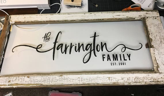 Download PERSONALIZED Farmhouse Style Family Sign SVG Cutting File