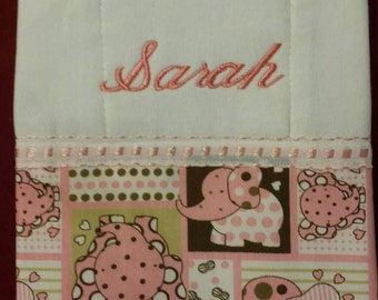 Embroidery Baby Burp Cloth set of 3.