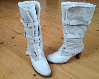 NEW LOOK White Women’s Boots - size 40 eur, 9.5 us, 7 uk.