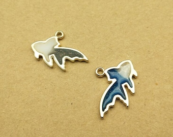 Goldfish Charm, 10PCS, 15*25MM, Enamel Charm, Fish Charm, Metal Charm, Jewelry Supplies, DIY Findings