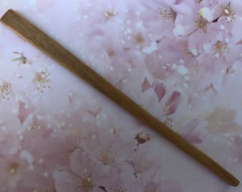 Rustic Hand Carved Cypress Wood Hair Stick / Shawl Pin