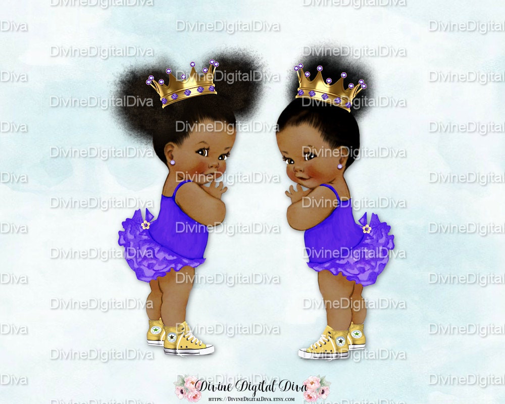 Ruffle Pants Natural Hair Pony Tails Afro Puffs Gold Crown