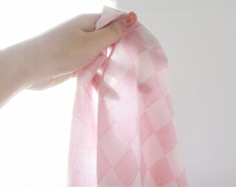 Chessboard Cotton Gauze - Pink Double Gauze - 59" Wide - By the Yard 76216