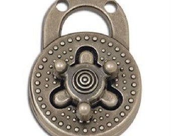 Turn-Lock Bag Clasp Antique Nickel Finish 1307-01