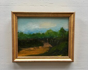 Winery Painting- Framed- Small Painting - Original Painting- 6 x 7 approx. inch - including Frame - Collectible - Fine Art