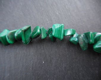 Malachite - 1 yarn of 85 cm Chips 5-12mm Green beads