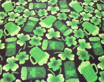St. Patrick's Day Fabric Green Beer 17" x 22"