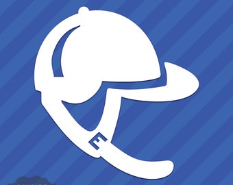Equestrian Helmet Horseback Riding Vinyl Decal Sticker