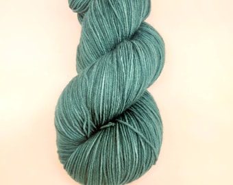 Hand Dyed Sock Yarn // Keeping it Real (in Teal) //100g Strawberry Fields Yarns