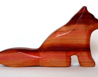 Little Fox, Carved from Plum-wood