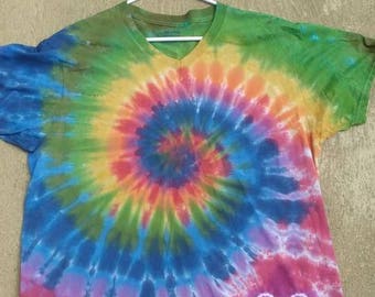 Adult 1xL swirl with heart tie dye