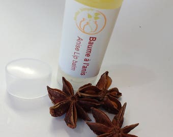 Star anise lip balm, beeswax, black licorice flavor, in tube